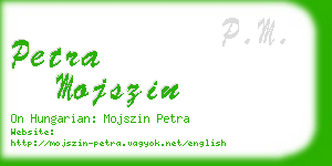 petra mojszin business card